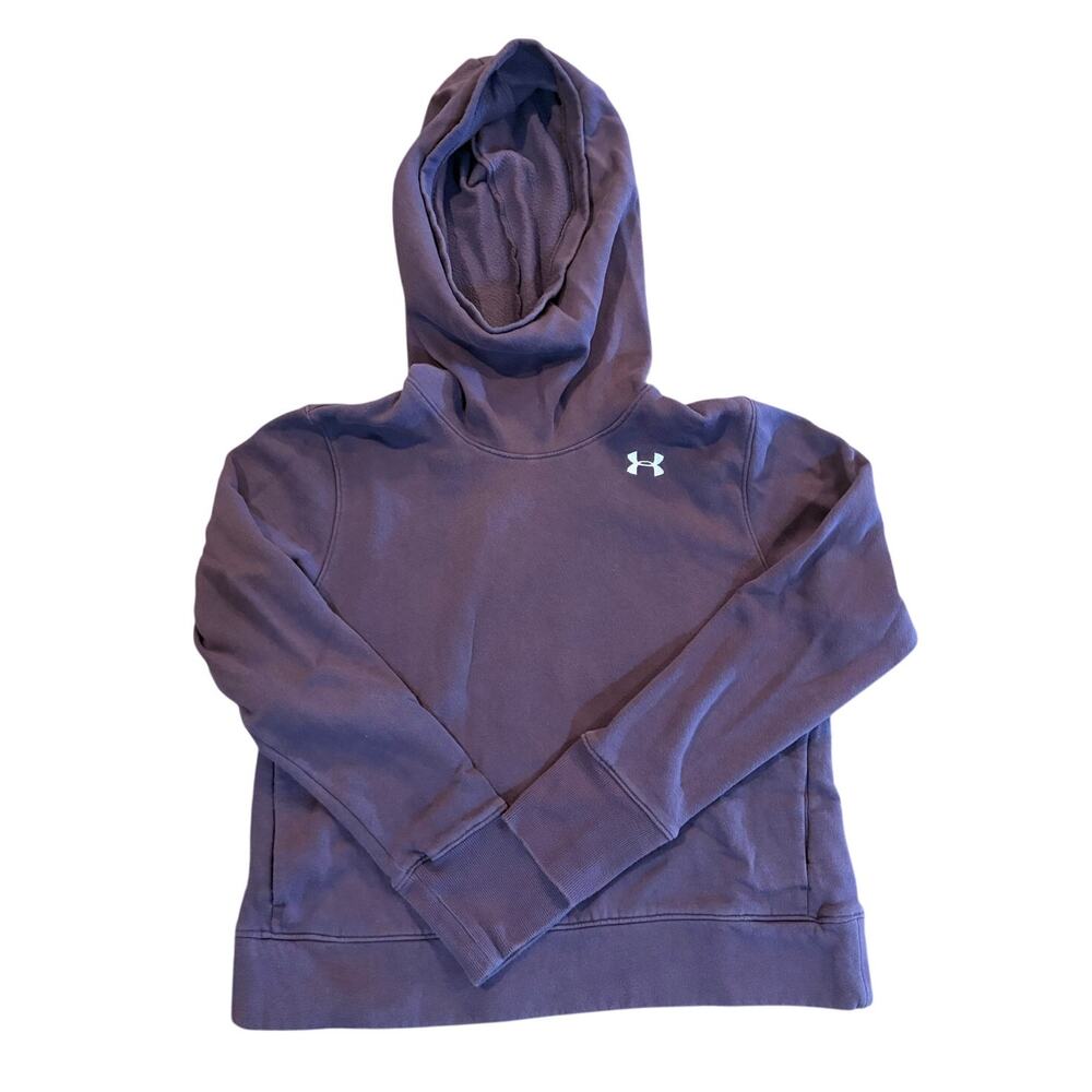 Under Armour Loose‎ Cowl Purple Hooded Sweatshirt Size Medium Cotton Blend